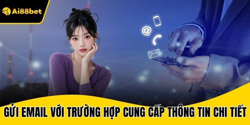 Gửi email với những trường hợp cần cung cấp thông tin chi tiết