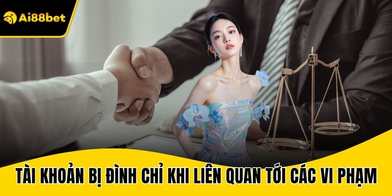 Tài khoản bị đình chỉ khi liên quan tới các vi phạm