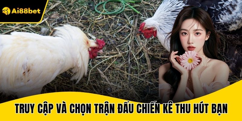 Truy cập và chọn trận đấu chiến kê thu hút bạn