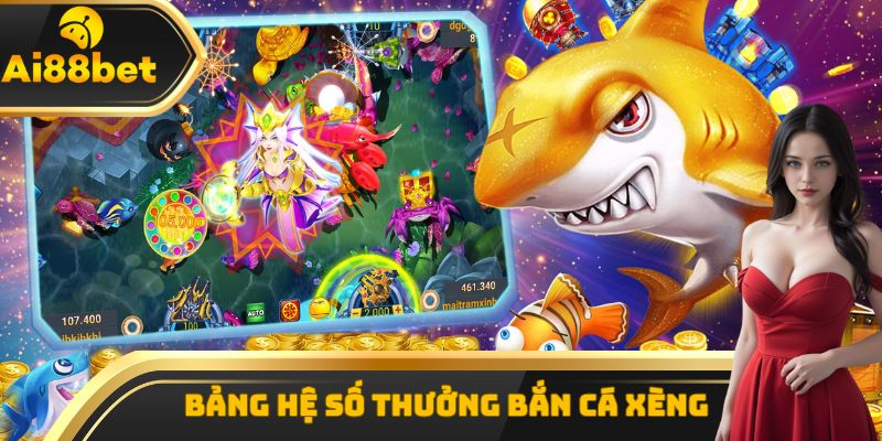 Bảng hệ số thưởng bắn cá xèng giúp tính xu nhận được chính xác